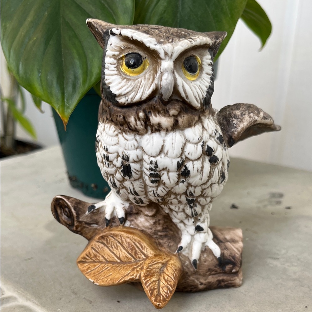 Owl Sculpture in Brown and Gold - PERFECT CONDITION 🤩